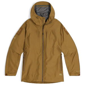 Outdoor Research Allies Mountain Jacket Coyote Brown Closeup Outdoor Research Allies Mountain Jacket Coyote Brown Closeup