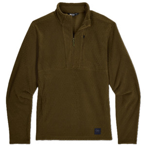 Outdoor Research Men's Trail Mix XT Fleece Half Zip Shirt Dark Olive Outdoor Research Men's Trail Mix XT Fleece Half Zip Shirt Dark Olive