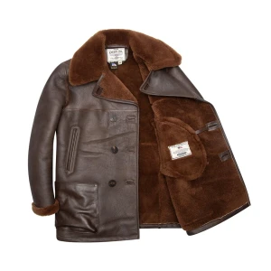 Cockpit USA "Northwind Conway" Peacoat in Brn/Brn USA Made