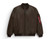 Alpha Industries Leather MA-1 Flight Jacket Espresso