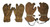 Outdoor Research MGS TF Mitt Shells & Liners Set Coyote Brown USA Made