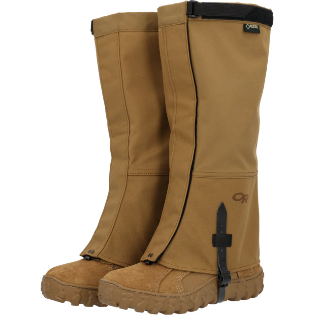 Outdoor Research Expedition Crocodiles Leg Gaiters Coyote Brown Goretex USA Made