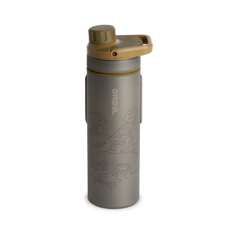 Grayl 16.9oz UltraPress® Ti Purifier Covert Edition Coyote Brown