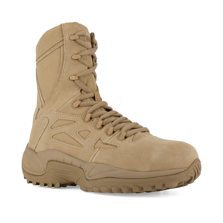 Reebok Men's 8" Stealth Rapid Response RB  Boot with Side Zipper Desert Tan 