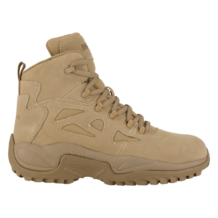 Reebok Men's 6" Stealth Rapid Response RB Boot with Side Zipper Desert Tan Composite Toe