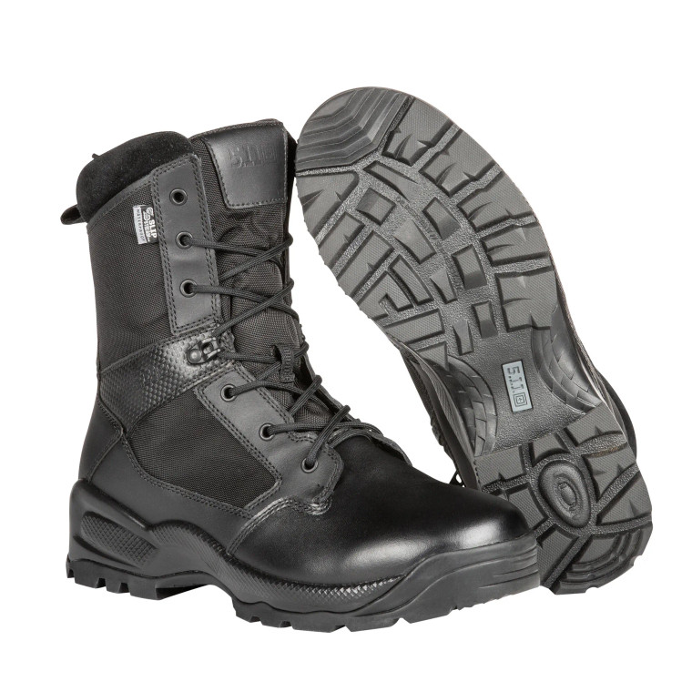 5.11 Bota tática feminina ATAC 2.0 8 com zíper lateral preta 1