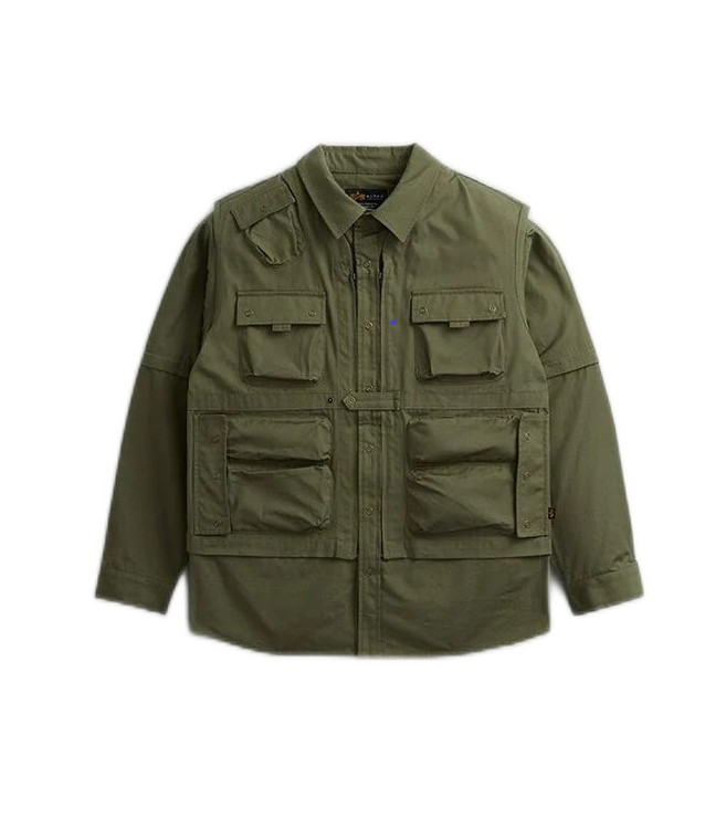 Alpha Industries C-1 Mod Shirt Jacket Olive Green