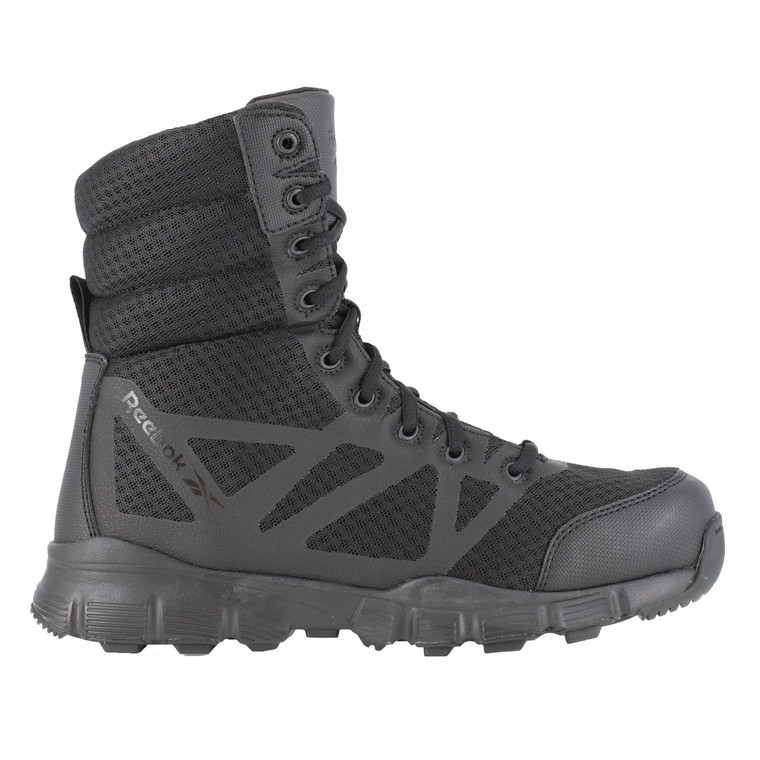 Reebok Men's 8" Dauntless Ultra-Light Seamless Tactical Boot With Side Zipper Black