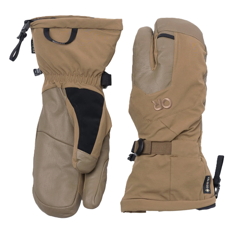 Outdoor Research Arete Modular Gore-Tex 3-Finger Gloves Coyote Brown