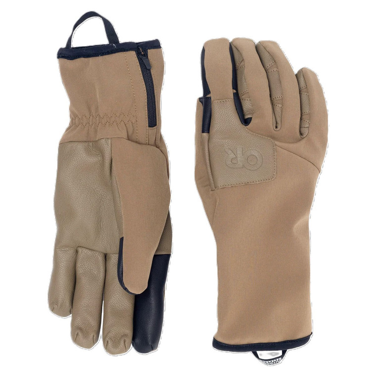 Outdoor Research Men's Stormtracker Sensor Windbloc Gloves Coyote Brown