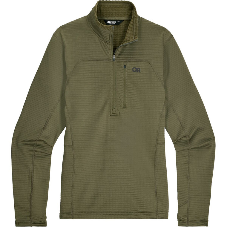 Outdoor Research Men's Vigor Grid Fleece Half Zip Ranger Green