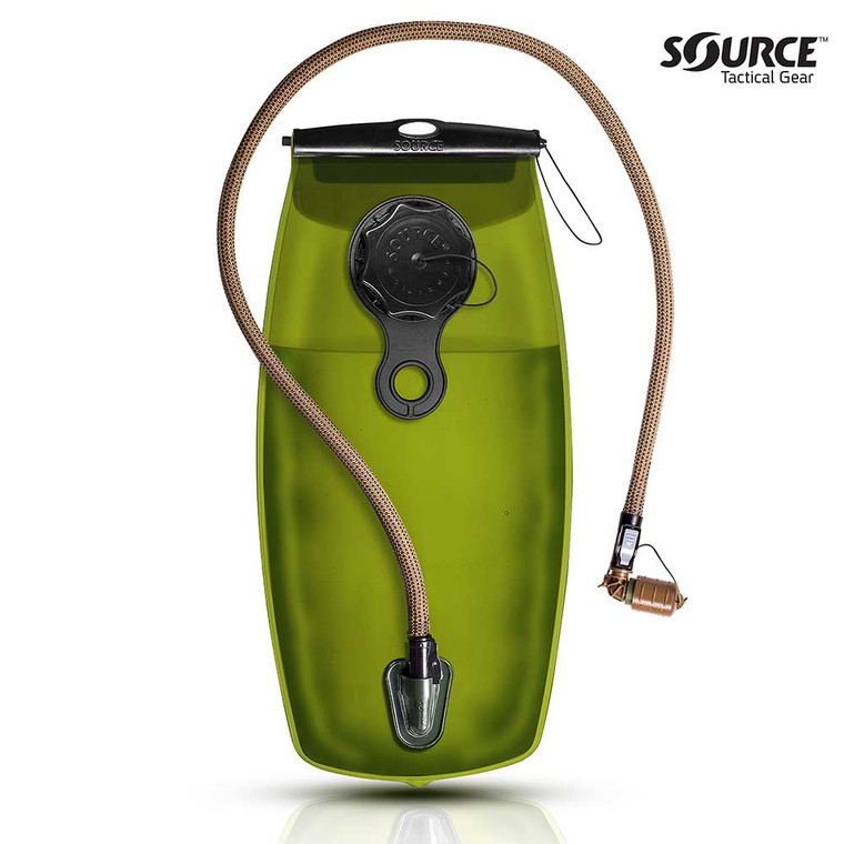 Source Tactical WXP 3L Storm Valve Hydration Bladder 100 oz Coyote Brown Tube