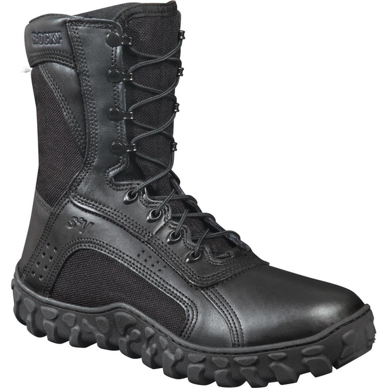 Bota militar con ventilación Rocky s2v negra fabricada en EE. UU. 