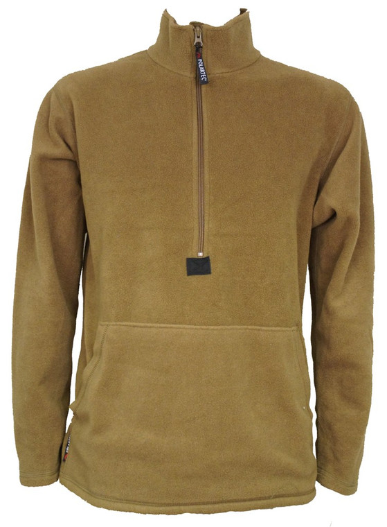 USMC Fleece 1/2 Zip Jacket Coyote Brown 