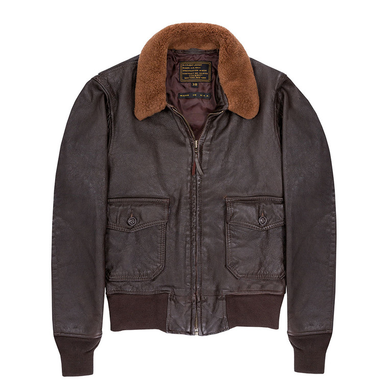 Cockpit USA Vintage G-1 Jacket without Patches Brown USA Made 