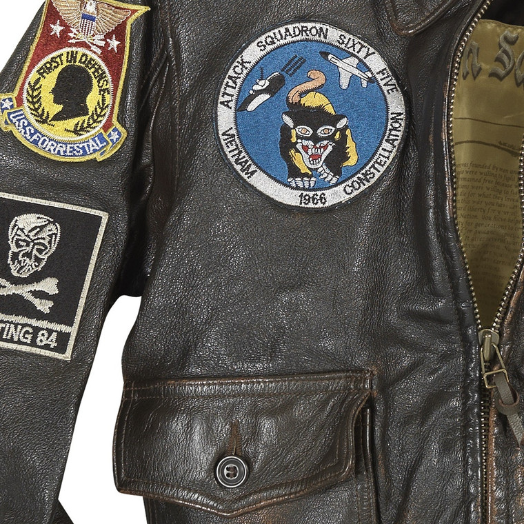 Cockpit USA USS Forrestal Carrier Pilot's Vietnam Flight Jacket USA ...