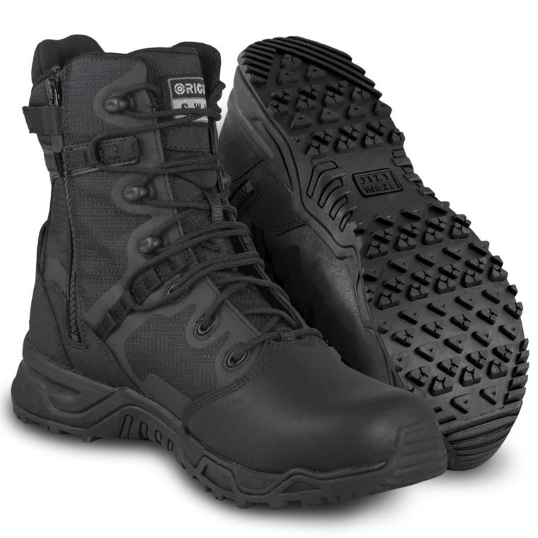 Alpha Fury 2.0 8 Polishable Toe Side Zip Boot Black