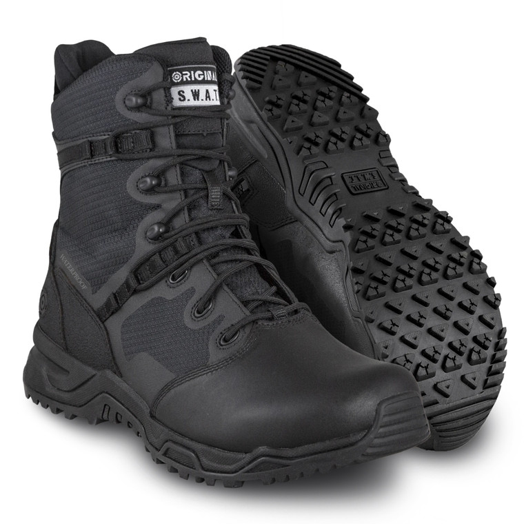 Alpha Fury 8 Polishable Toe Side Zip Waterproof Boot Black