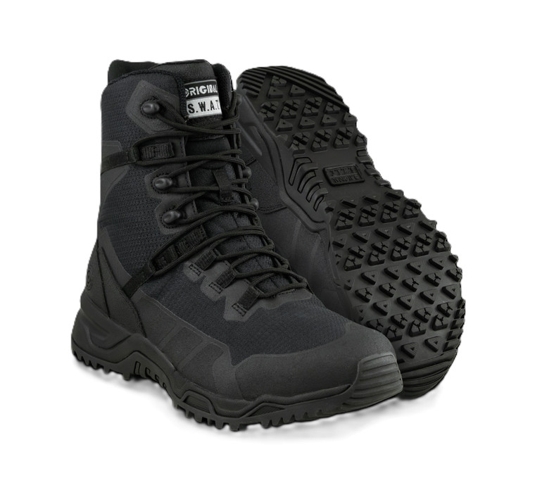 Alpha Fury 2.0 8" Side Zip Safety Toe Boot Black