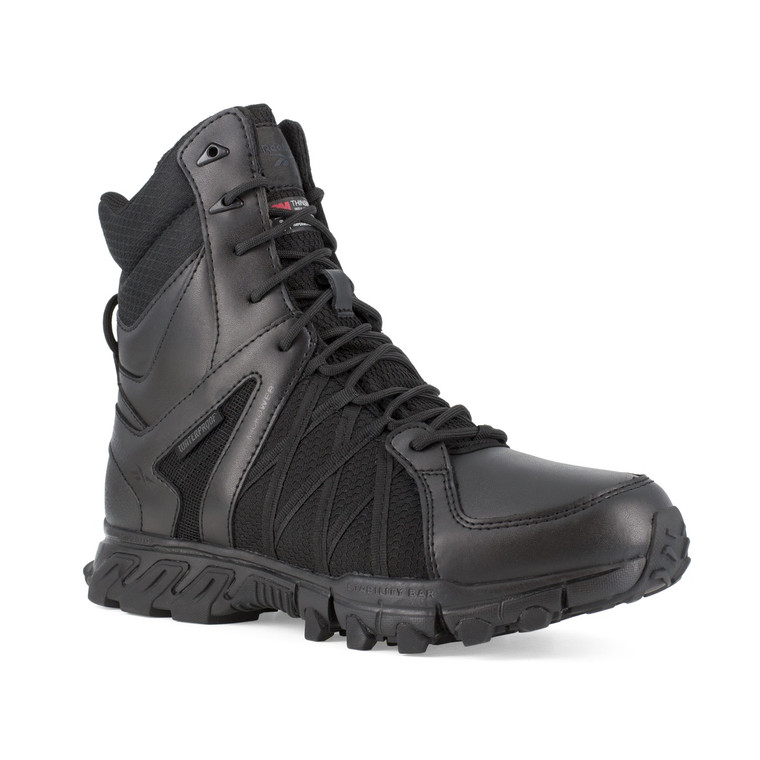 Reebok Men's Trailgrip Tactical 8 inches Tactical Waterproof Insulated Boot with Side Zipper