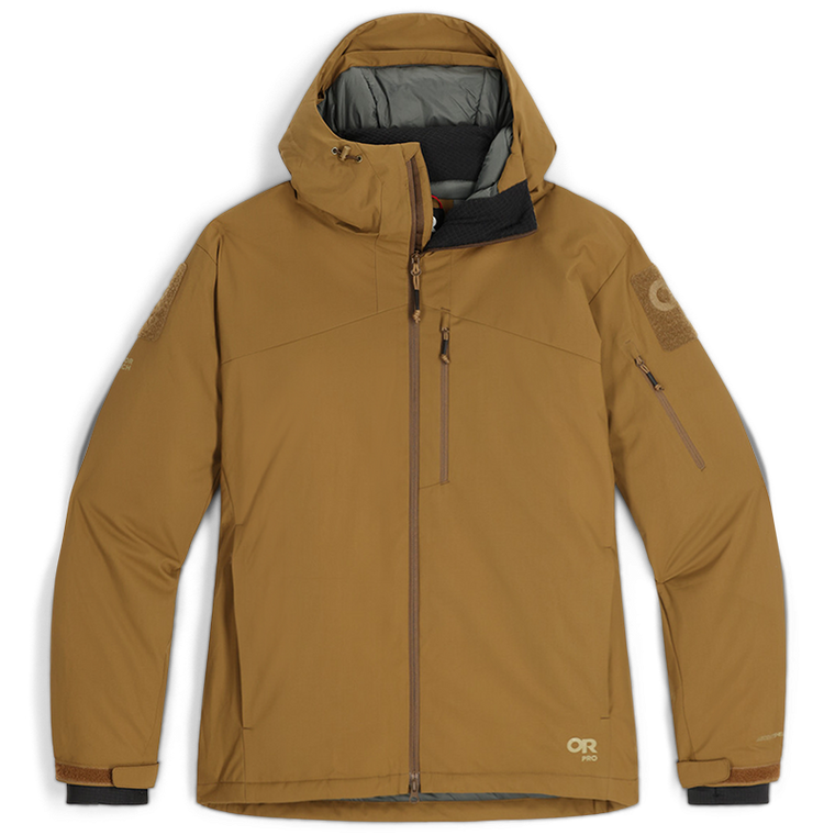 Outdoor Research Allies Colossus Parka Coyote Brown close up