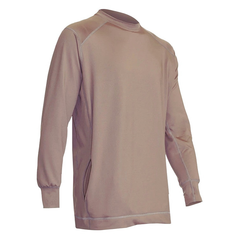 XGO Heavyweight Performance LS Crew With Pockets (PH4) Tan 499 USA Made