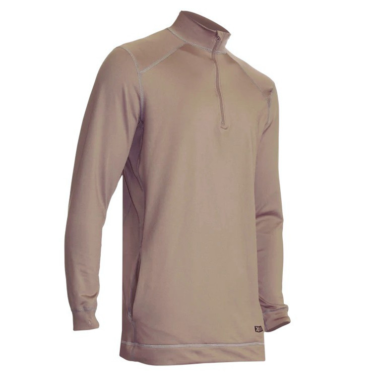 XGO Heavyweight Performance Zip Mock With Pockets (PH4) Tan 499 USA Made 4P11DQWP-499
