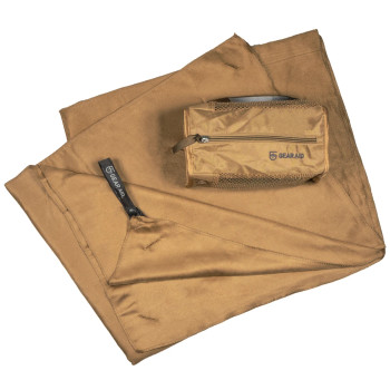 Serviette Microfibre Gear Aid XL – 35x62, Couleur Coyote, Avec Sac De Rangement