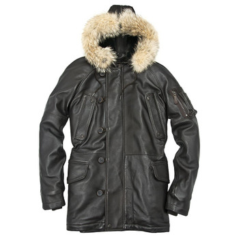 Cockpit USA Antique Lamb N3B Long Parka Brown USA Made