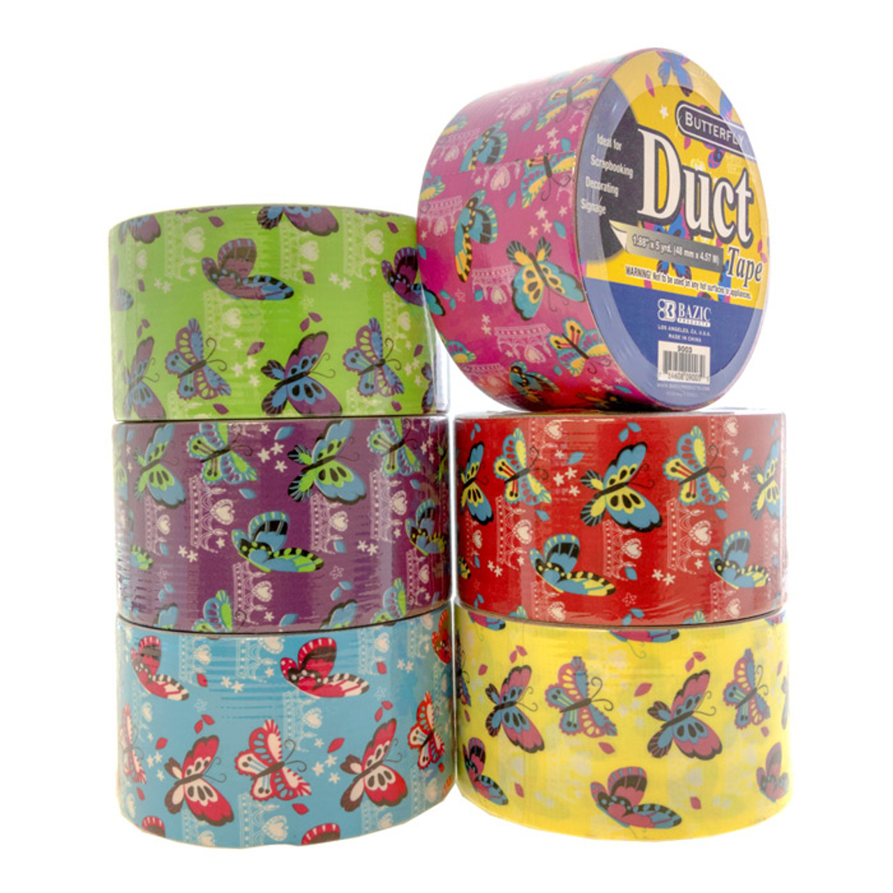 BAZIC 1.88 X 5 Yards Butterfly Pattern Series Duct Tape