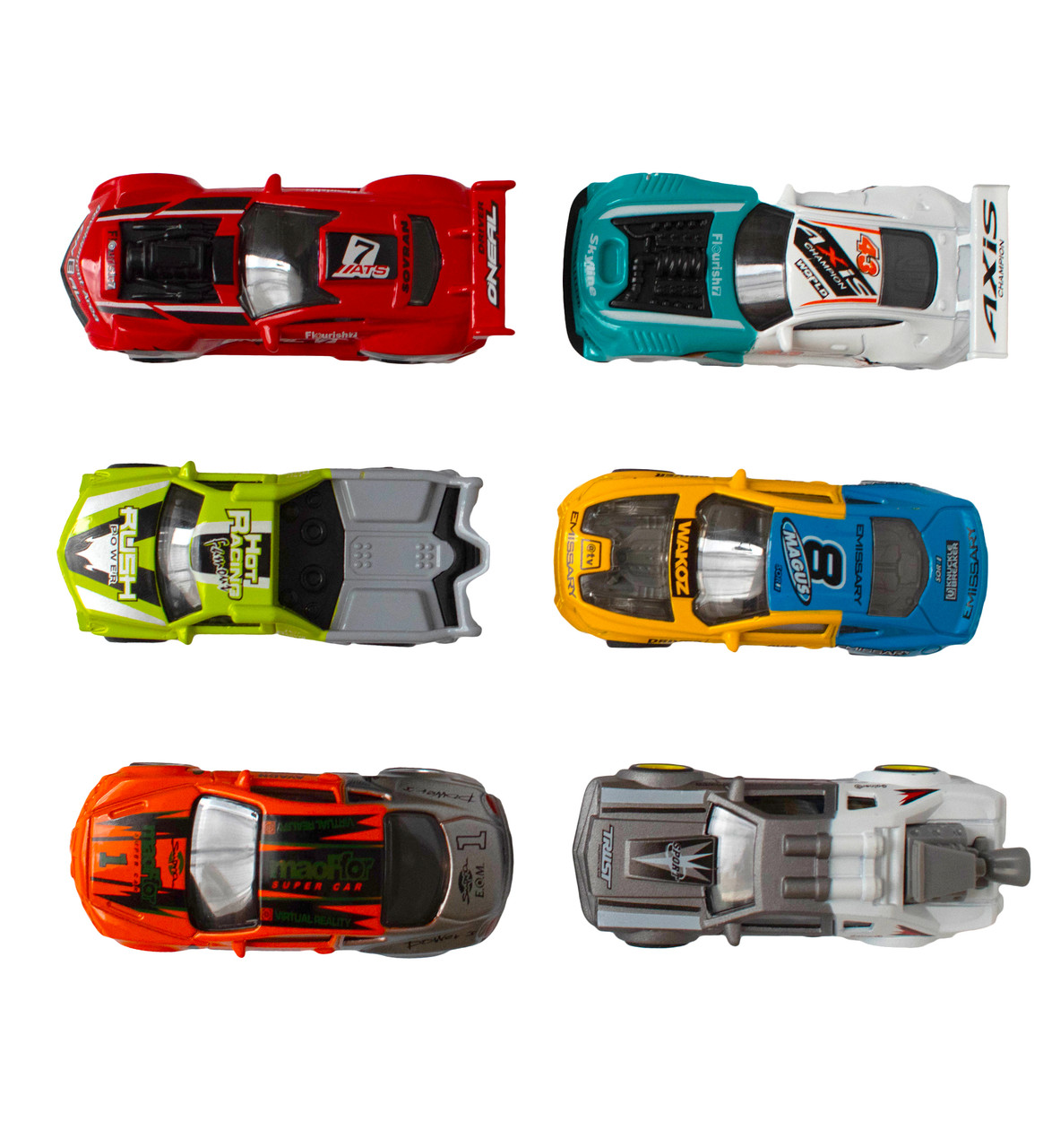 Hot Wheels 6-Car Pack - 1:64 Scale Mini Vehicles with Authentic