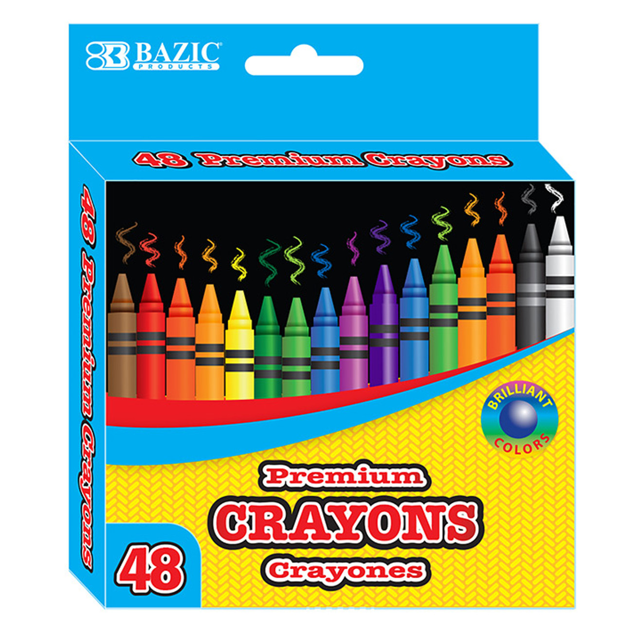 custom 48 assorted color crayon set
