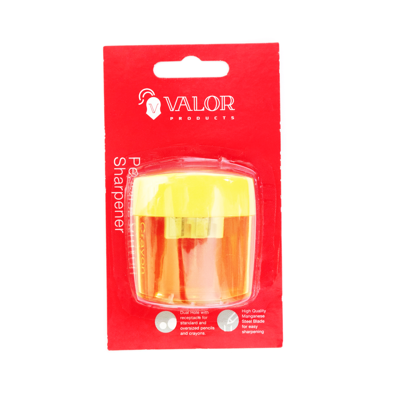 Asst Color Clear Dual-Hole Pencil, Crayon Dome Sharpeners