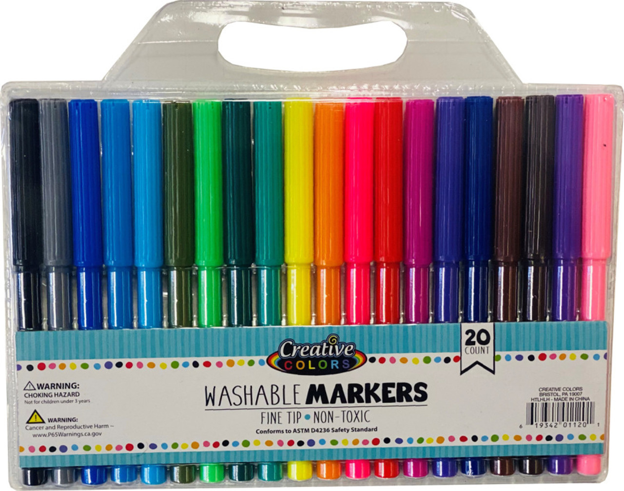 Creative Colors Markers - 8Ct -Broad Tip - Washable