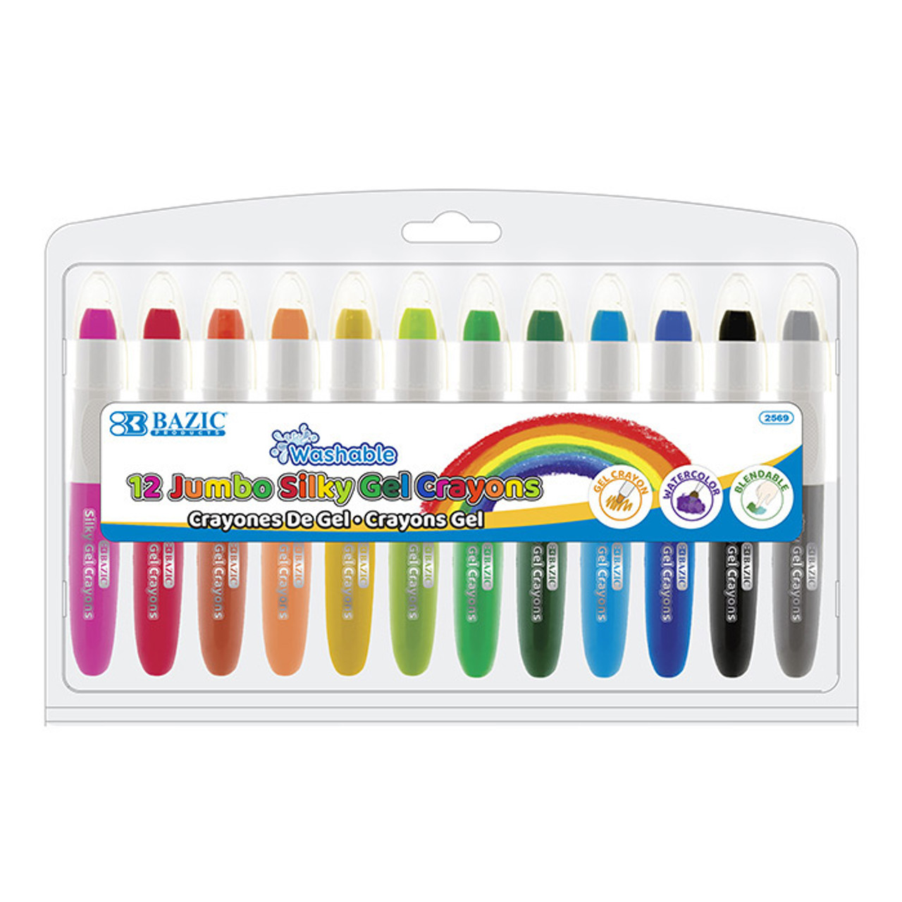 Bazic 24 Color Silky Gel Crayons