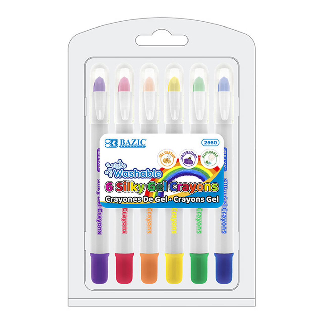 BAZIC 24 Color Washable Premium Crayons Bazic Products