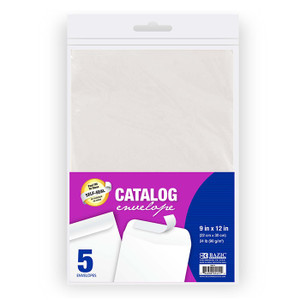 BAZIC 9" x 12" Self-Seal White Catalog Envelope (5/Pack) BAZIC 9" x 12" Self-Seal White Catalog Envelope (5/Pack)