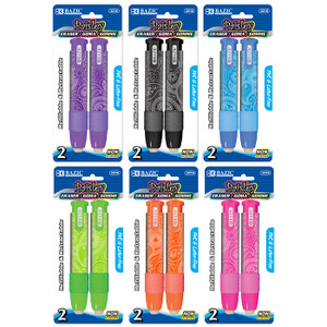 BAZIC Paisley Retractable Stick Erasers (2/Pack) BAZIC Paisley Retractable Stick Erasers (2/Pack)