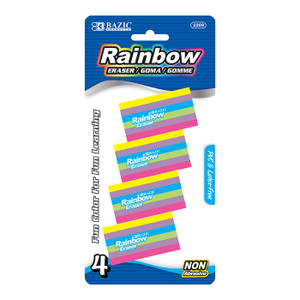 BAZIC Rainbow Eraser (4/Pack) BAZIC Rainbow Eraser (4/Pack)