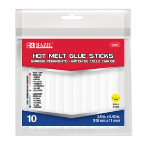BAZIC 3.9" x 0.43" Dual Temp. Full Size Hot Melt Glue Sticks (10/Box), 24 units per case