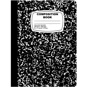 Composition Notebook, college-ruled, 100 Sheets, Black Composition Notebook, college-ruled, 100 Sheets, Black