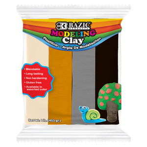 BAZIC 1 lb 4 Natural/ Earth Color Modeling Clay BAZIC 1 lb 4 Natural/ Earth Color Modeling Clay