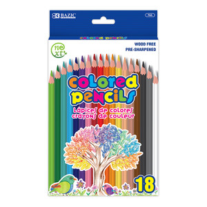 BAZIC Next 18 Colored Pencils, 24 units per case