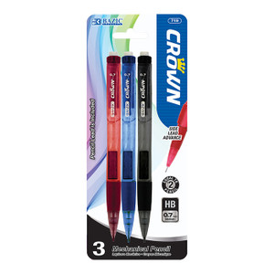 BAZIC Crown 0.7 mm Mechanical Pencil (3/Pack) BAZIC Crown 0.7 mm Mechanical Pencil (3/Pack)