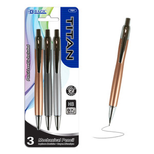 BAZIC Titan 0.7 mm Mechanical Pencil (3/Pack), 24 units per case BAZIC Titan 0.7 mm Mechanical Pencil (3/Pack), 24 units per case