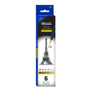 BAZIC Drawing & Sketching Pencil Set (6 Assortment)
