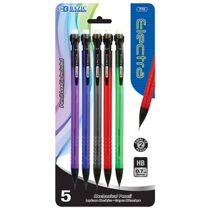 BAZIC Electra 0.7 mm Mechanical Pencil (5/Pack) BAZIC Electra 0.7 mm Mechanical Pencil (5/Pack)