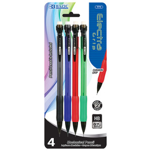BAZIC Electra 0.7 mm Mechanical Pencil with Grip (4/Pack) BAZIC Electra 0.7 mm Mechanical Pencil with Grip (4/Pack)