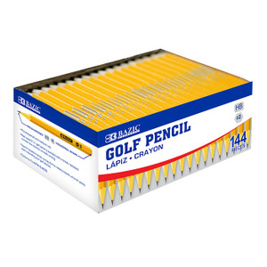 BAZIC Pre-Sharpened #2 Golf Pencil (144/Pack) BAZIC Pre-Sharpened #2 Golf Pencil (144/Pack)