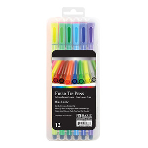 Bazic 20 Colors Felt Tip Washable Markers